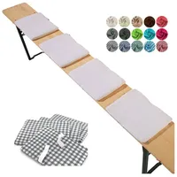 Heimtexland ® Sitzkissen 4er Set Bierbank Polster Auflage Bierzeltgarnitur