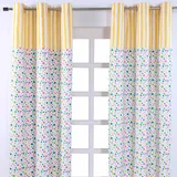Homescapes ÖSENVORHANG Bunte Punkte blickdicht 2er-Set, 117/137 cm