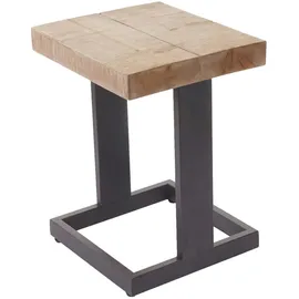 MCW Sitzhocker MCW-A15, Hocker Fußhocker Holzhocker, Tanne Holz rustikal massiv