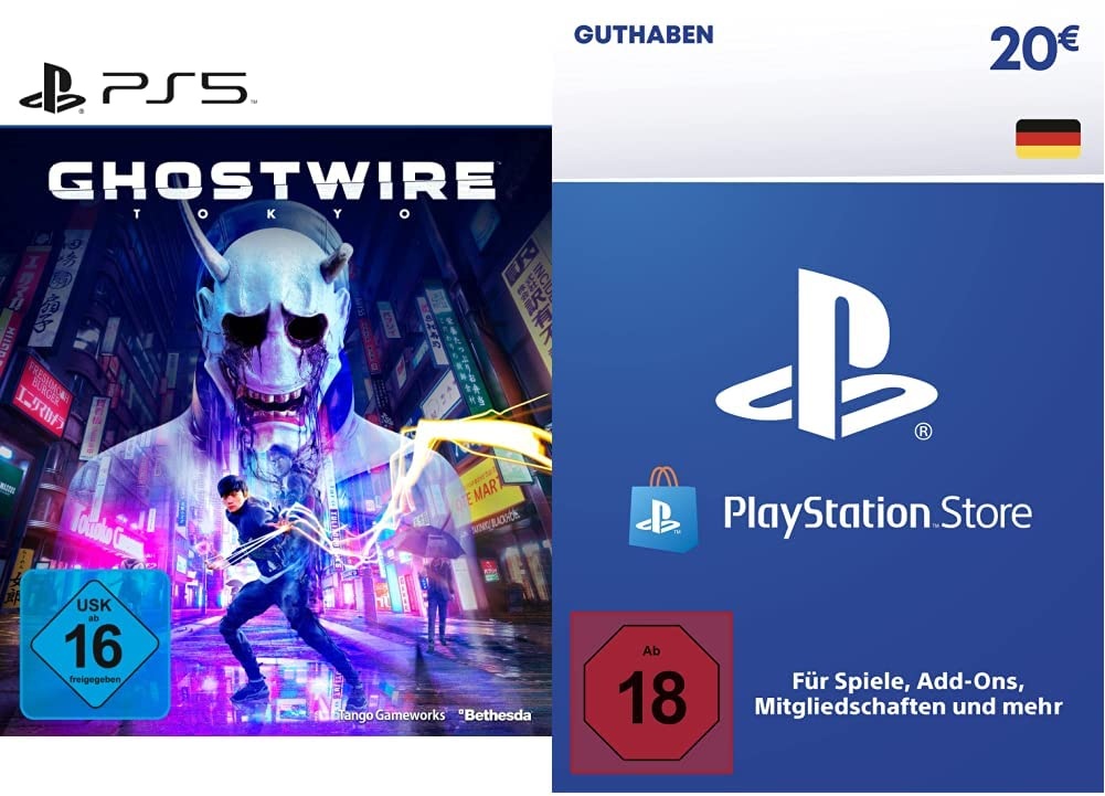 Ghostwire: Tokyo | Standard + Metal Plate Edition (exklusiv bei Amazon.de) | [PlayStation 5] + PSN Guthaben | 20 EUR | deutsches Konto | PS5/PS4 Download Code