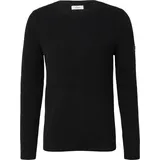 s.Oliver Strukturierter Baumwoll-Pullover Schwarz 3XL