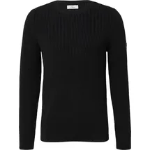 s.Oliver Strukturierter Baumwoll-Pullover Schwarz 3XL