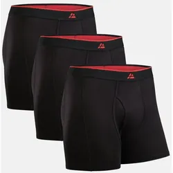 BAMBUS BOXERSHORTS MIT EINGRIFF - 3-Pack - Schwarz - M