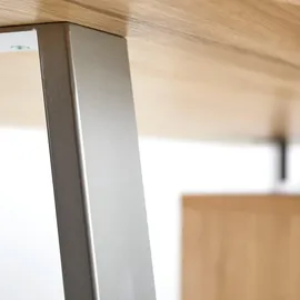 Livetastic Schreibtisch Eiche massiv / Weiß