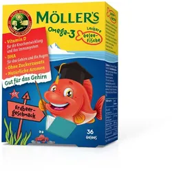 Möller's Omega-3 Gelee Fisch Erdbeere Kautabletten 36 St