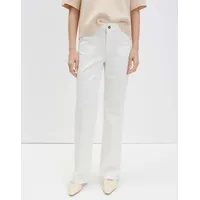 Someday Damen Flared | Carie French Flared Jeans aus BCI Cotton Mix Mid Rise Off White, 40 - 40W
