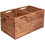 Kistenkolli Altes Land Allzweckkiste 2er Set 125 l braun