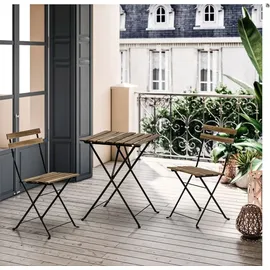 Stilista Bistro-Set 3tlg. Balkon-Set Möbel-Set Gartengruppe Sitzgarnitur