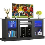 Vevor TV-Ständer 147 cm Schwarz Holz