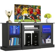 Vevor TV-Ständer 147 cm Schwarz Holz