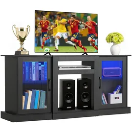 Vevor TV-Ständer 147 cm Schwarz Holz