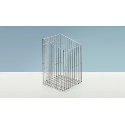 Badezimmer-Wäschekorb,Schrankb. 300mm, 9079904, Stahl silber