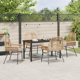 vidaXL Garten Essgruppe 5-tlg. Braun