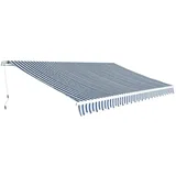 vidaXL Gelenkarmmarkise 500 x 300 cm blau/weiß