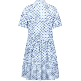 Cartoon Blusenkleid mit Muster Weiß/Hellblau 38