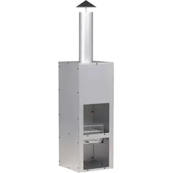 Feuerstelle Makarima ca. 45x199x45 cm Silber