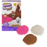 Kinetic Sand, Ice Cream Scents 3er-Pack mit 900 g duftendem Spielsand (Erdbeere, Schokolade und Vanille), sensorisches Spielzeug für Kinder ab 3 Jahren