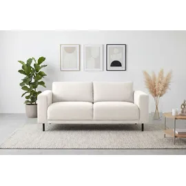 Home Affaire 2,5-Sitzer HOME AFFAIRE "Sveeva, Kompaktsofa, B.183 cm, schwarze Metallfüße", beige (creme), B:183cm H:78cm T:90cm, 100% PES, Sofas, langlebiger Webstoff, mit Wellenunterfederung, viele Farben
