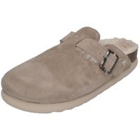 VERBENAS Pantoffel »Heidi«, Clog, Homeslipper, Hausschuh mit Riemchen, Gr. 38, helltaupe, , 71384348-38