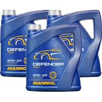 3x 4L MOTORÖL MANNOL DEFENDER 10W-40 MOTORENÖL MN7507-4 passend für MB 229.1 + VW 505.00