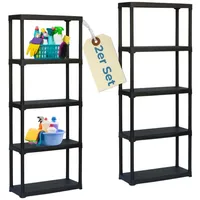 GarPet 2x Steckregal Standregal Regal Abstellkammer Keller 5 Böden