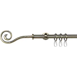 LIEDECO Gardinenstangen-Endstück LIEDECO "Endstück, Endknopf Spirale "Esperanca" für 16 mm Stangen" Gr. 1, schwarz (messingfarben, schwarz), H:5,8cm L:14,5cm, Gardinenstangenendstücke, Gardinenstangen-Endstück, Endstück, Endknopf