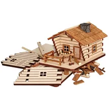 Seiffener Volkskunst eG Räucherhaus Blockhütte 9 cm beige