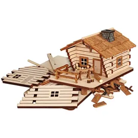 Seiffener Volkskunst eG Räucherhaus Blockhütte 9 cm beige