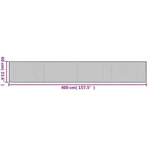vidaXL Teppich Rechteckig Hell Natur 60x400 cm Bambus