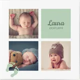 Foto Babykarten selbst gestalten - Babyfüßlein Grün - Grün | Wunderkarten.de