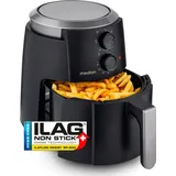 Medion P30 L Heißluftfritteuse (4,7 Liter, Airfryer, 1500 Watt, einfache Bedienung, ölfreies Frittieren, 60 Min Timer, bis zu 200° C, Antihaft-Beschichtung, MD13020) schwarz