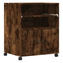 vidaXL Druckerständer mit Rollen Räuchereiche 60x48x74 cm
