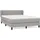 vidaXL Boxspringbett mit Matratze Hellgrau 140x200 cm Stoff