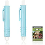 LuxusKollektion Zeckenpinzette Zeckenzange Hunde Katze Mensch 2er Set 2erBlau blau