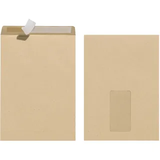 Herlitz Versandtasche C5 mit Fenster, braun