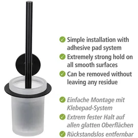 Wenko WC-Garnitur Turbo-Loc Modell Bivio Schwarz