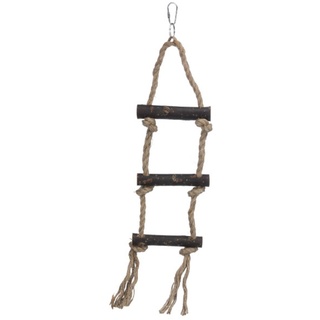 TRIXIE Strickleiter aus Holz Kletterleiter für Vögel Wellensittiche mit Sisalban