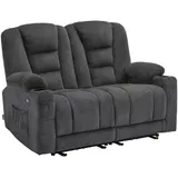 MCombo M MCombo Elektrisch 2er Sitzer Sofa mit Schlaffunktion, 2er Relaxsofa mit Taste 150° Verstellbar, Kinosessel mit Liegefunktion, usb & Getränkehalter,