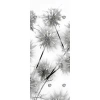 Queence Garderobenleiste Blüte grau
