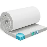 eloneo Gel Topper 90x200cm, Matratzentopper aus 5 cm hohem Gel-Memory- Schaum, atmungsaktiver 3D-Netz Bezug, Bequeme Matratzenauflage für Bett