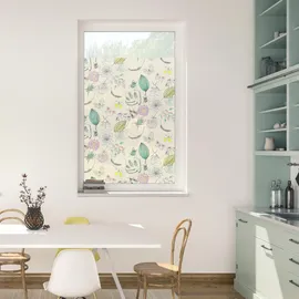 Lichtblick Fensterfolie selbstklebend, Sichtschutz, My Bohemian Garden - Bunt B/L: ca. 100x130 cm