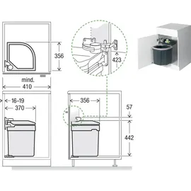 Müllex Euro Flexx 35 l Schwarz