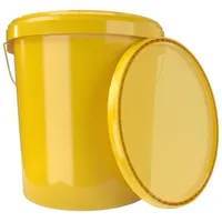 FixedByU Eimer mit Deckel 16 Liter Gelb - lebensmittelecht luftdicht und stabil, Leer Eimer mit Griff und Verschluss Deckel für Lebensmittel Chemie Wand Farbe Waschpulver Klebstoffe geeignet