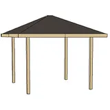 Weka Paradies 1 3,04 x 3,04 m kdi inkl. Schindeln