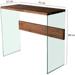 WellHome Rhin Konsole 91x80x37 cm in Braun