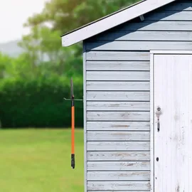 Relaxdays Wandhaken, 24 cm lang, Doppelhaken Wand, Gerätehalter Garage, Werkstatt & Keller, Besenhalter Stahl, Anthrazit