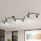 LINDBY Schienensystem Delila, schwarz, flexibel einsetzbar / Wohnzimmer - 300 - 12 - 26