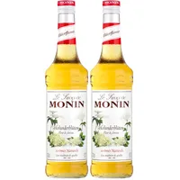 Monin Sirup Holunderblüte (1 x 0,7l) - Aromatischer Sirup für Hugo - Spritz - Limonade und Cocktails - erfrischender Holunderblüten - Geschmack (Packung mit 2)