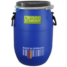 plasteo plasteo® 30 Liter Deckelfass lebensmittelecht FDA-Zulassung UN-Zulassung ikg Gütezeichen Kunststofffass Weithalsfass Universalfass Luftdicht