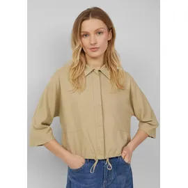 s.Oliver Leinenmix-Bluse im O-Shape mit Fledermausärmeln - braun - 48